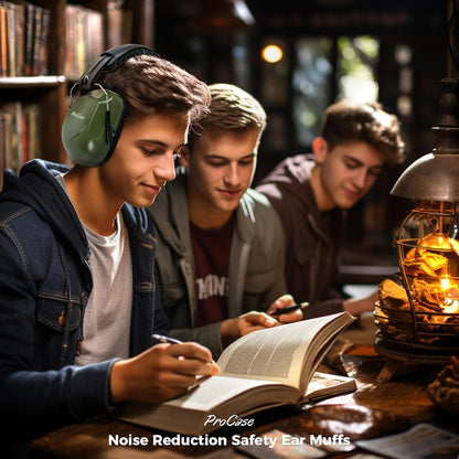 ProCase NRR 28dB Noise Reduction Ear Muffs, Foldable Adjustable Passive Noise Cancelling Headphones for Adults Kids Autism, Hearing Protection for Shooting, Construction, Mowing, Studying -Black - Colors A