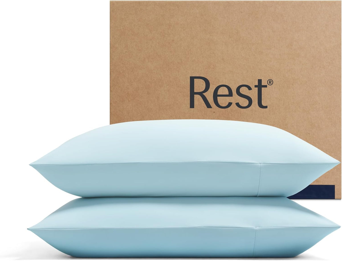 REST® Evercool®+ Cooling Pillowcases for Hot Sleepers, Standard, 2PCS