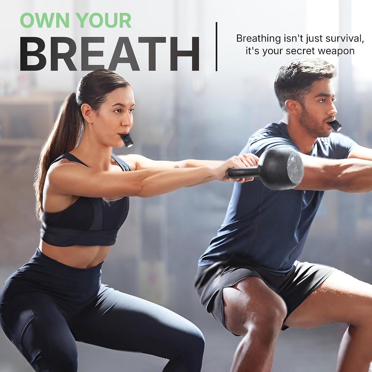 TN TINEXER Portable Compact Lung Exercise Device with High Quality Silicone Breathing Exercise Device Portable Muscle Trainer Easy to Clean