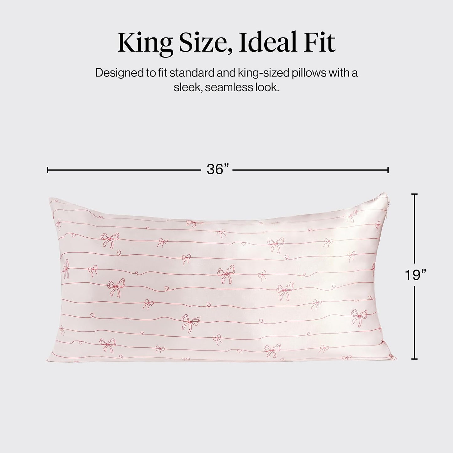 Kitsch Satin Pillowcase with Zipper for Hair & Skin - Softer Than Silk Pillow Cases, Smooth Cooling Satin Pillow Case, Wrinkle-Free, Machine Washable - Pillow Cases Standard Size (19x26) - Blush
