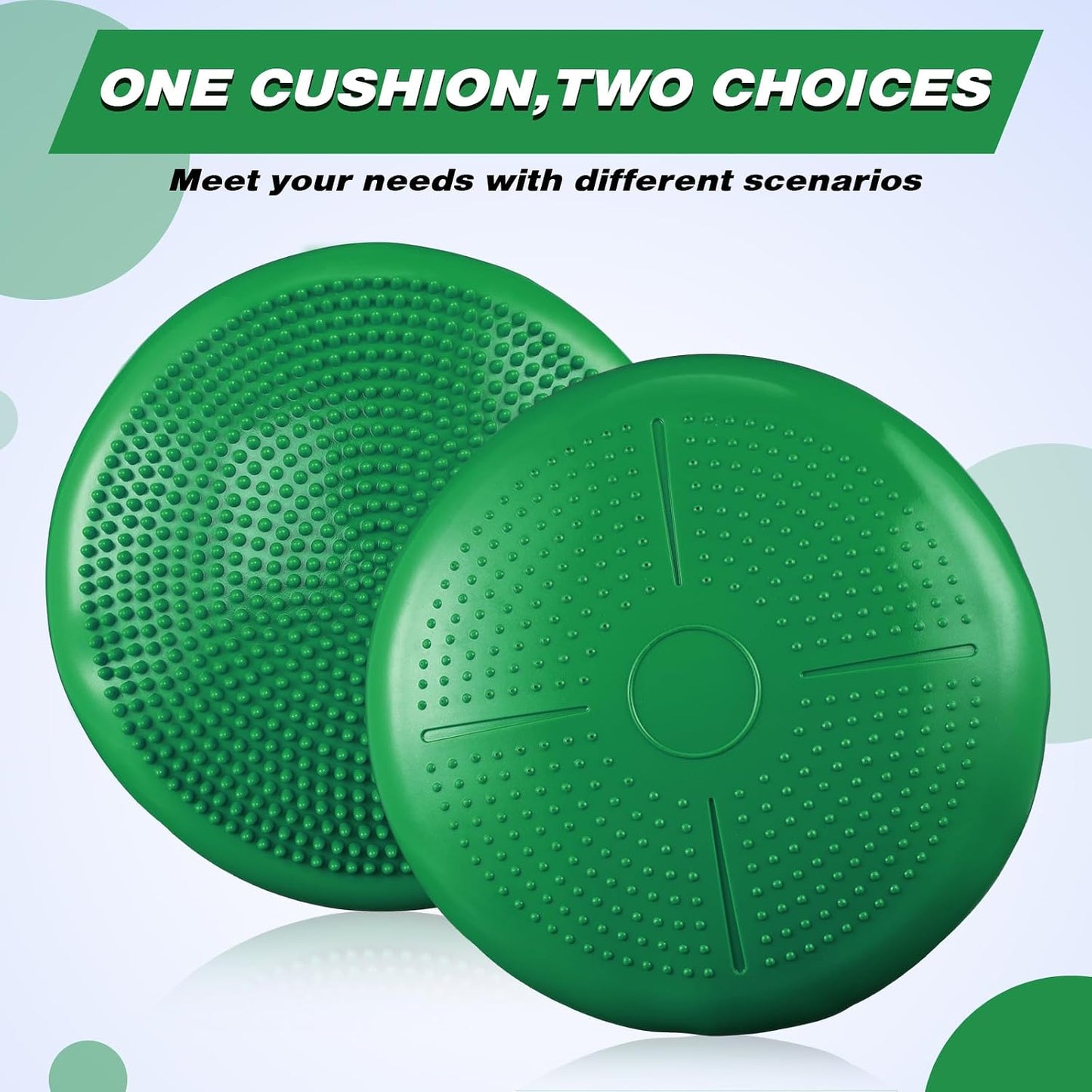 Leitee 10 Pcs Wobble Cushion Inflated Wiggle Seats 13.4'' Balance Disc with Air Pump Sensory Flexible Seat Balance Pad for Focus Sensory Training Core Stability Physical Exercise Home Office