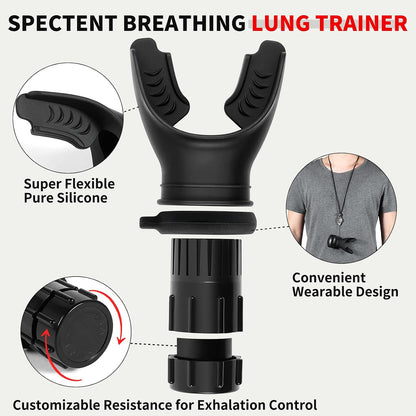 Breathing Trainer for Portable Lung Trainer, Breathing Resistance Trainer for Daily Fitness Training, Breathing Trainer for Lungs Different Fitness Needs & Easy to Clean.