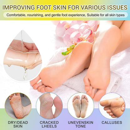 8 Pack Moisturizing Foot Mask,Hydrating Foot Masks for Dry Cracked Feet,Soothing Dry Skin Moisturizer Socks for Baby Soft Feet,Teacher Appreciation Gifts,Foot Care Spa Gifts for Women Men(4 Styles)