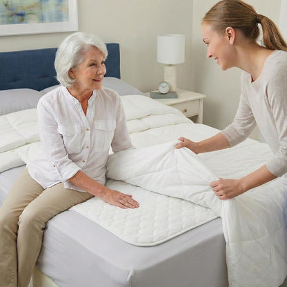 RMS Ultra Soft 4-Layer Washable and Reusable Incontinence Bed Pad - Waterproof Bed Pads, 34"X36"
