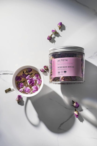 Alteya Organics Rose Bud Tea USDA Certified Organic Herbal Tea