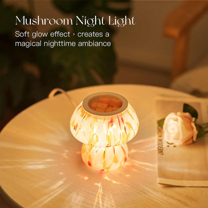 Candeldo Mushroom Wax Melt Warmer: Wax Melter Warmer with Timer Cute Melter Fragrance Candle Lamp Home Decor Mothers Day Birthday Gift for Women