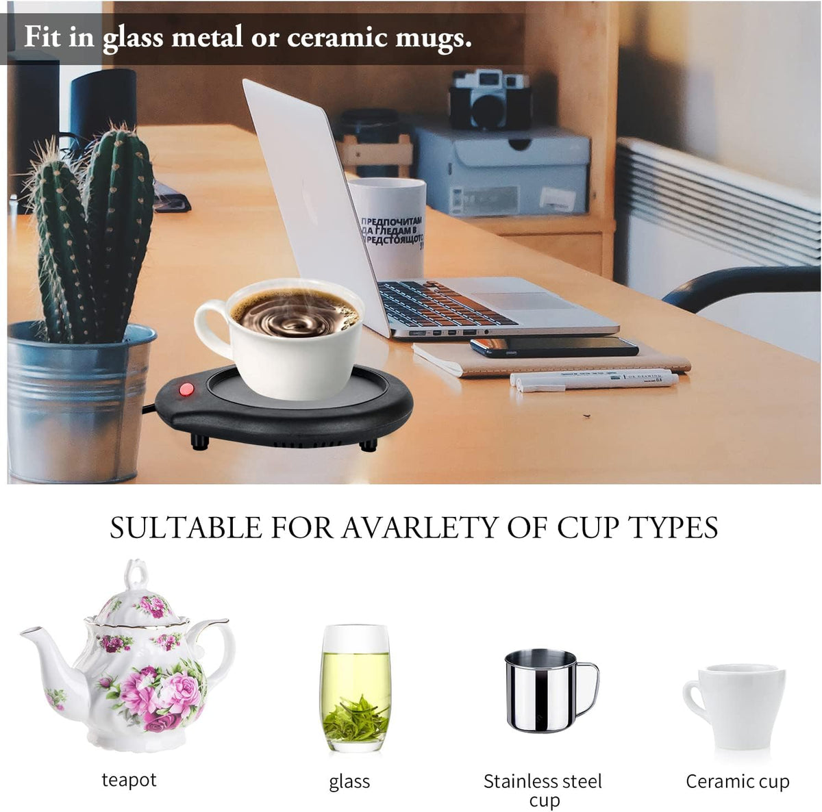 ASAWASA Candle Warmer for Large Jar, Coffee Mug Warmers