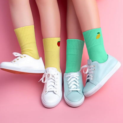 Eurzom 10 Pairs Socks Womens Crew Elastic Ankle Length Cotton Socks Aesthetic Cute Lightweight Low Cut Gifts for Women - Colors B