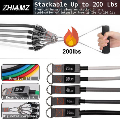 Resistance Bands with Handles, Exercise Bands with Handles, Door Anchor