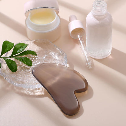 rosenice Gua Sha Facial Tools Guasha Tool Gua Sha Jade Stone Manual Massage Sticks for Jawline Sculpting and Puffiness Reducing for Face Body Tensions Reduce Festive Gifts