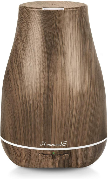 Homeweeks Diffusers, 100ml Colorful Essential Oil Diffuser with Adjustable Mist Mode, Auto Off Aroma for Bedroom/Office/Trip (100 ML 1 Pack)