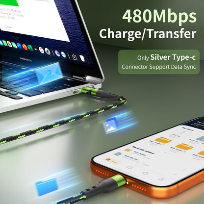 4 in 1 Multi Charging Cable, 5FT Charging Cords for Multiple Devices