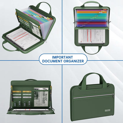Tamfile Fireproof Accordion File Folder with Handle, Document Organizer
