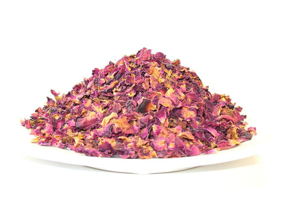 Greenhilltea Rose Petals Dried Flowers in Resealable Pouch, Edible Flowers for Herbal Tea, Rosewater, Baking, Decorating Desserts, 1 OZ bag