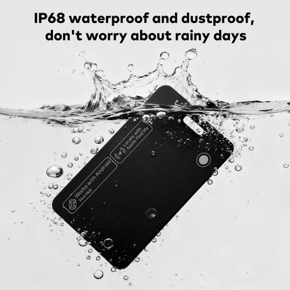 Dual Platform Wallet Tracker Card, iOS&Android Anti-Loss Slim Smart Locator, Wireless Charging, Works with Apple Find My & Google Find Hub, Item Finder for Wallet Passport Keys Backpack