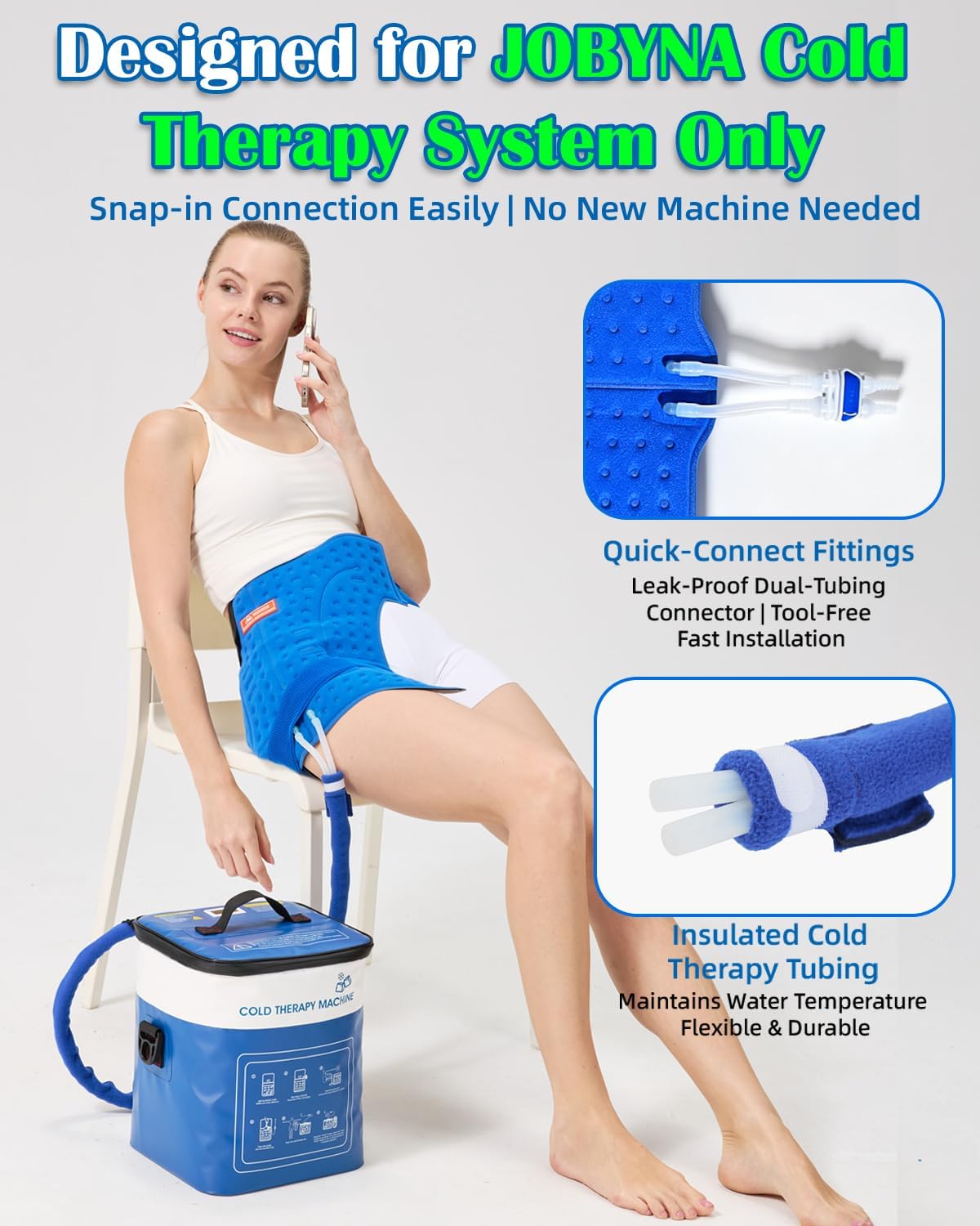 Cold Therapy Machine for Elbow, Ice Machine for Tennis Elbow&Post-Surgery Recovery, Cryotherapy Device with Temp Display & 3 Flow Modes, Adjustable Elbow Wrap for Arthritis, Bursitis, Swelling Relief