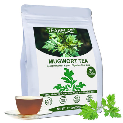 TEARELAE - Chamomile Lavender Tea, 50 Herbal Tea Bags with Lemon Balm for Relaxation & Bedtime - Non-GMO - Caffeine-Free - Floral & Soothing