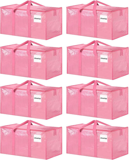 ukeetap Extra Large Clothes Storage Bins with Lids, Clear