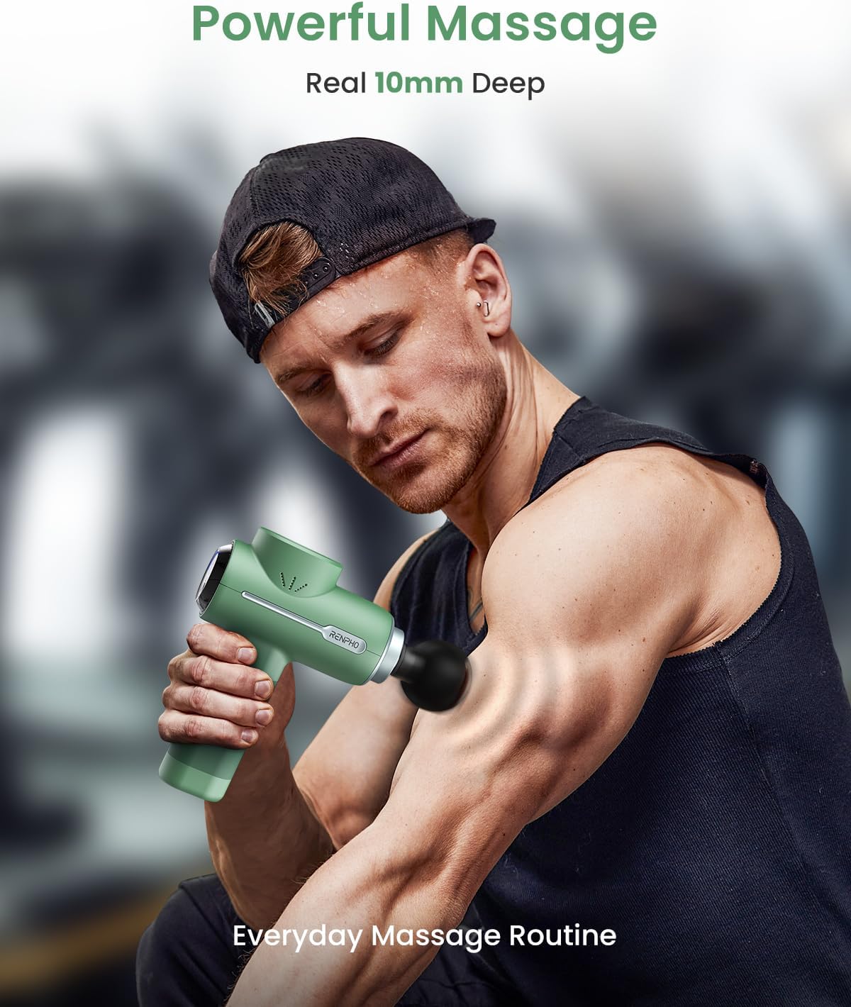 RENPHO Active Thermacool Massage Gun Deep Tissue with Heat and Cold, FSA Eligible, Back Massager for Muscle Relief, HSA, Percussion Body Masajeador for Men Women Athletes, Portable with Case