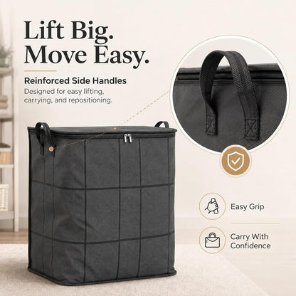 XXL Foldable Storage Bag with Reinforced Handles Portable Moving, L