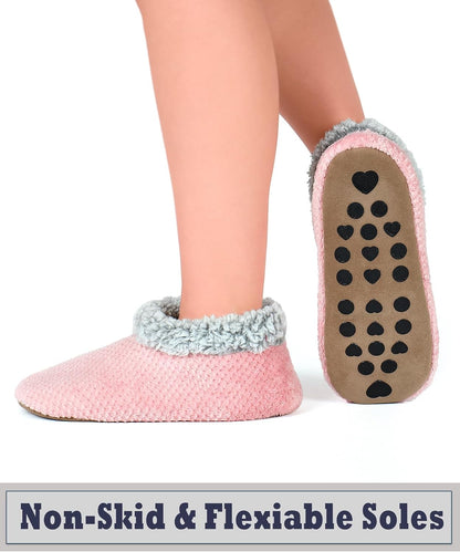 Cozylook Fuzzy Slippers for Women Indoor Soft Sole Slipper Socks with Non Slip Grippers Warm Fluffy