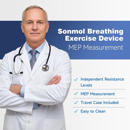 Sonmol Lung Trainer with Travel Case, MEP Test, 5 Resistance Levels