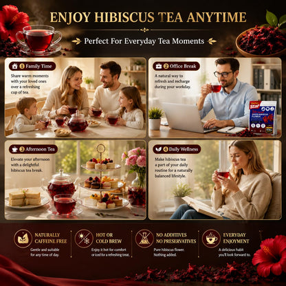 WOTIHA Premium 80 Hibiscus Flower Tea Bags (Flor de Jamaica) - 100% Natural, Tart & Refreshing, Hot or Ice Tea - Rich in Antioxidants, Sugar-Free Caffeine-Free Non-GMO Vegan Gluten-Free.