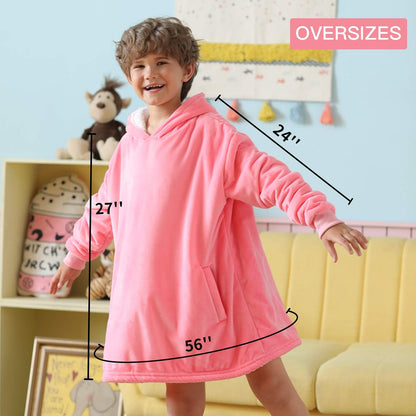 LetsFunny Blanket Hoodie,Oversized Wearable Sherpa Fleece Blanket Sweatshirt,Super Soft Warm Cozy with Giant Pocket,Gifts for Women Men Adults Teenagers, One Size Fits All