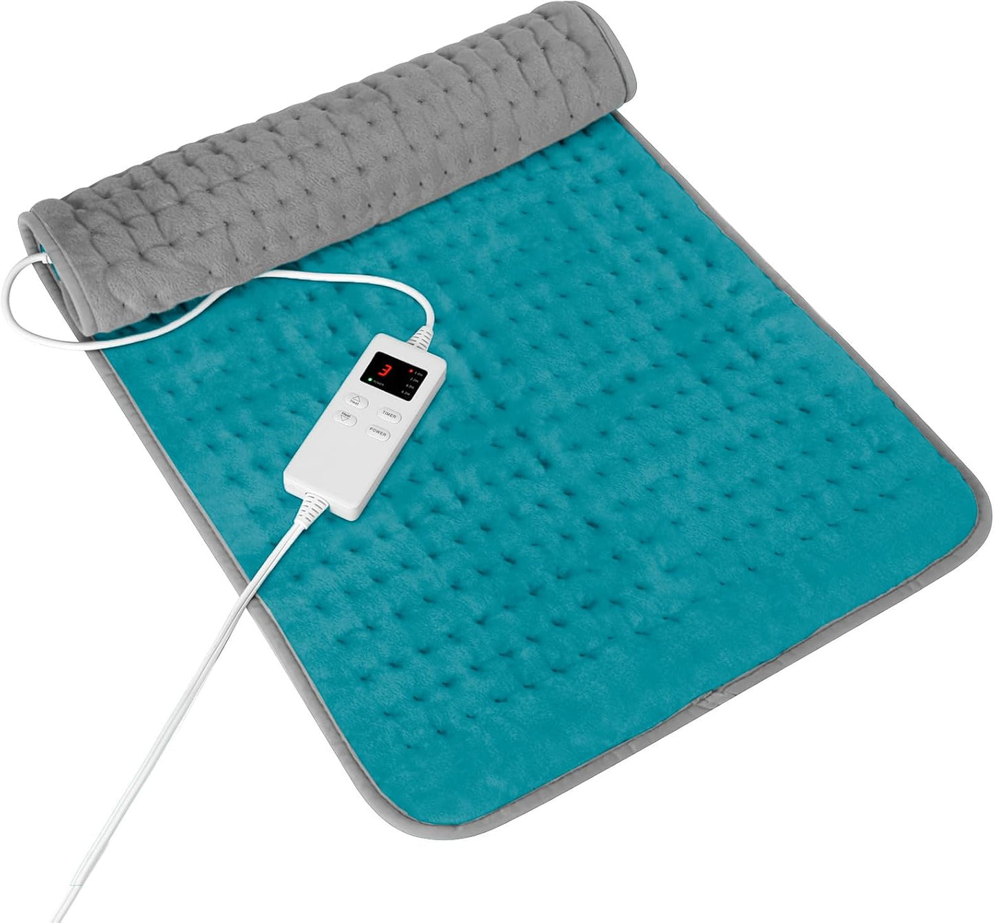 Heating Pad for Period Cramps, Heating Pad for Back/Neck/Shoulder Muscle Pain, 6 Heating & 4 Timer Setting, Auto Shut Off, Dry/Moist Heat & Machine Washable, Birthday Christma s Gifts for Women Mom