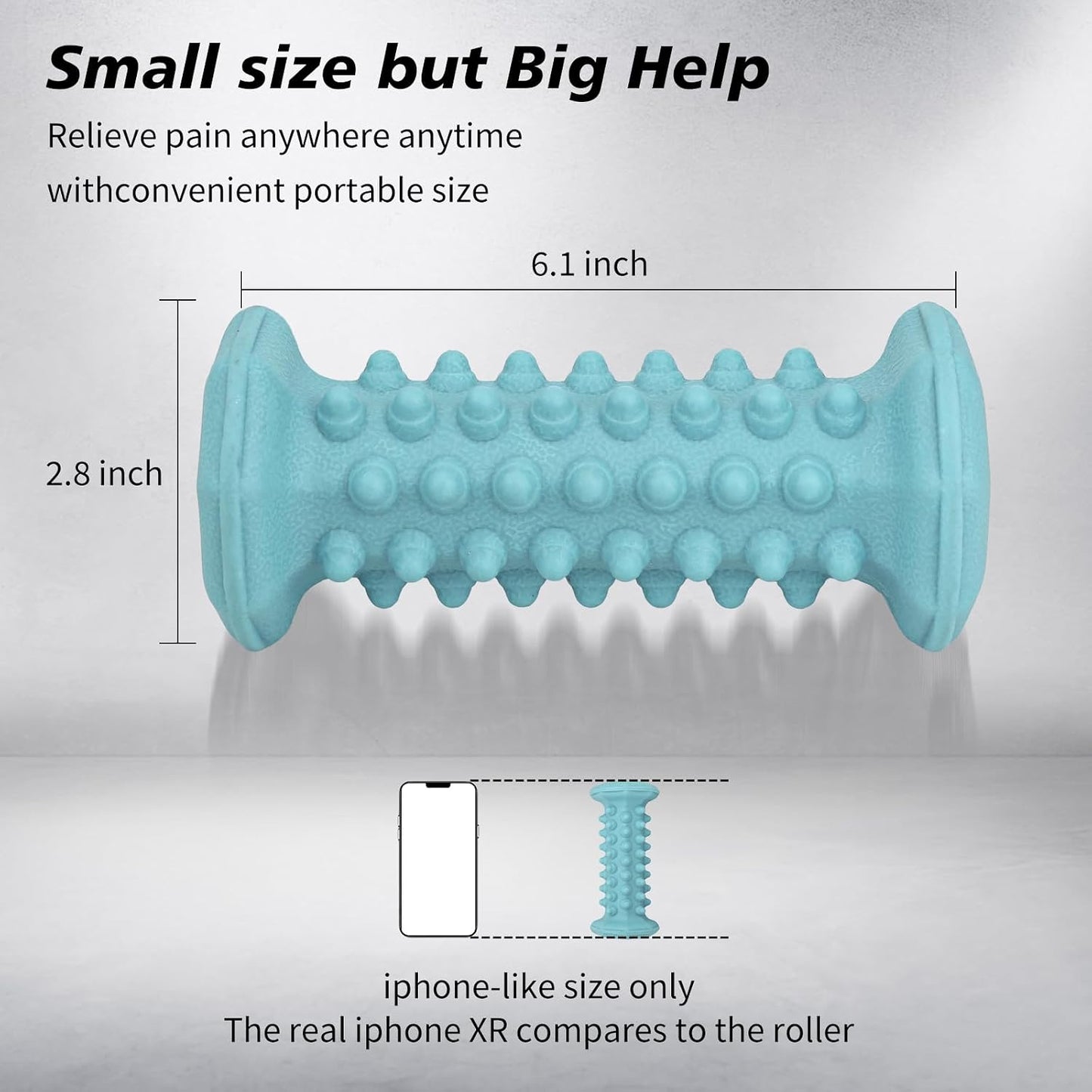 Foot Massager Roller for Plantar Fasciitis, Portable Reflexology Tool | Deep tissue massage for feet, calf, arch and heel pain. for plantar fasciitis relief, home, office and travel use