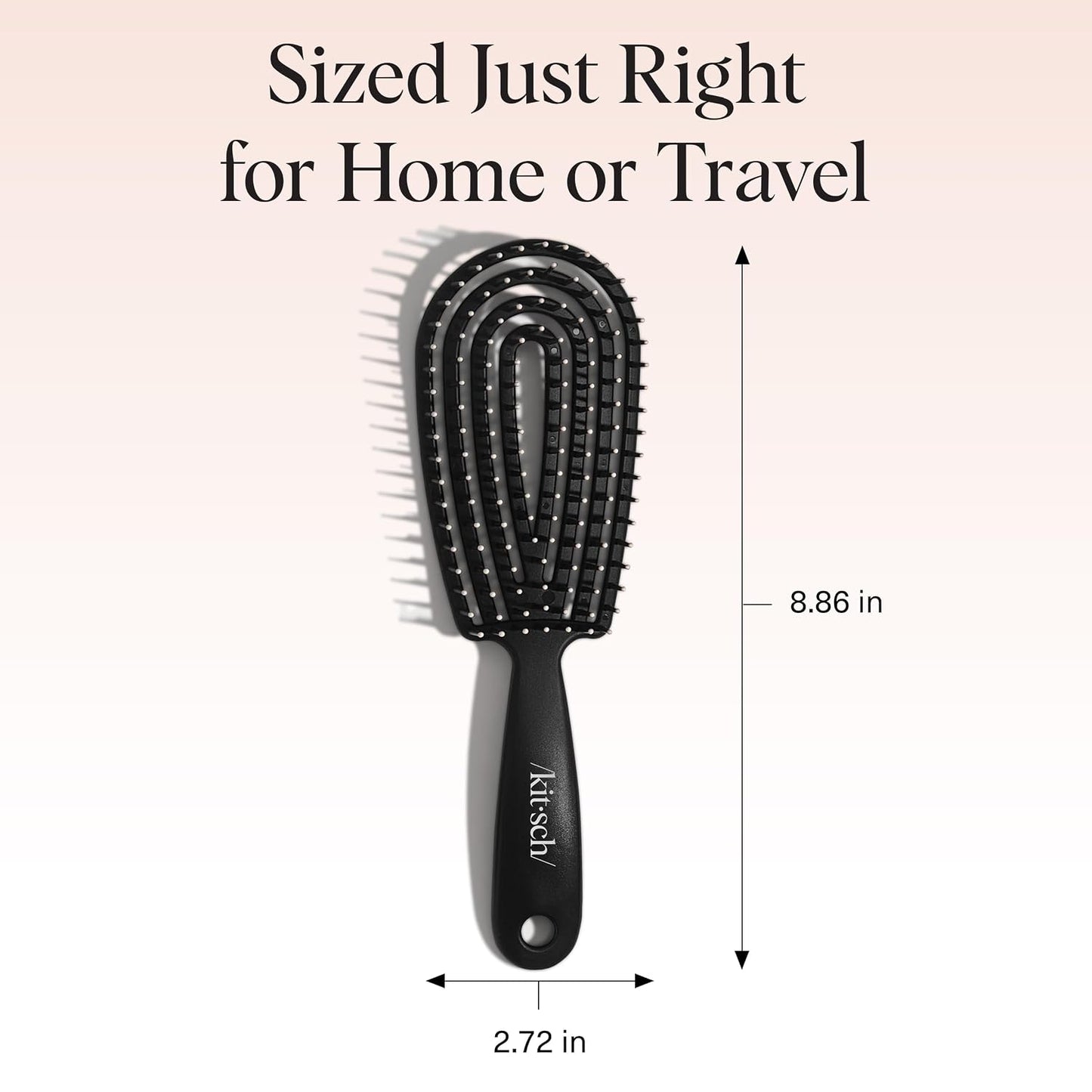 Kitsch Hair Brush Detangler – Flexi Flow Hair Brush for Women, Men & Kids | Detangling Brushes for Curly Hair with Bendable Frame, Bounce Curl Defining Brush for Wet or Dry Strands - Soft Violet