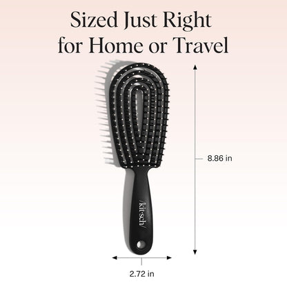 Kitsch Hair Brush Detangler – Flexi Flow Hair Brush for Women, Men & Kids | Detangling Brushes for Curly Hair with Bendable Frame, Bounce Curl Defining Brush for Wet or Dry Strands - Soft Violet