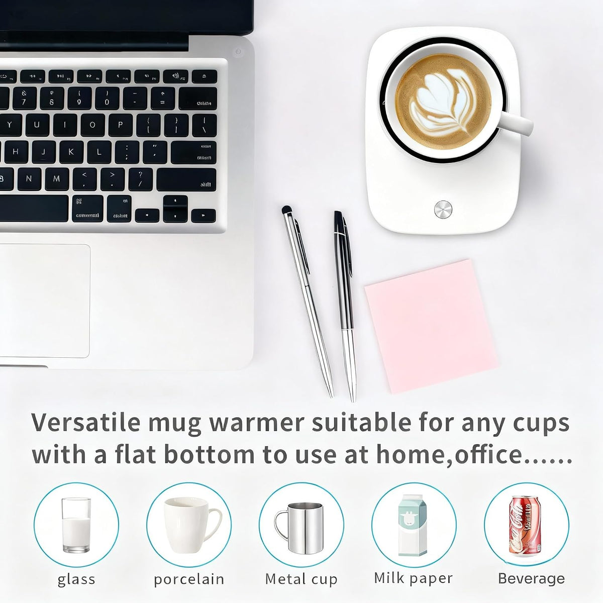 Misby Mug Warmer, Coffee Cup Warmer with Auto Shut Off, Gravity-Induction Coffee Warmer for Desk Use, Coffee Mug Warmer for Coffee Lovers Gift Keep Beverages Coffee Warmer (Black)