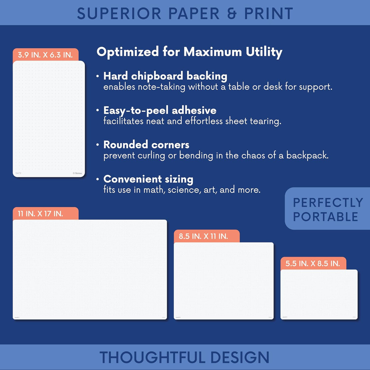 Notsu To Do List Small Desk Notepad 2 Pack 3.9" x 6.3"