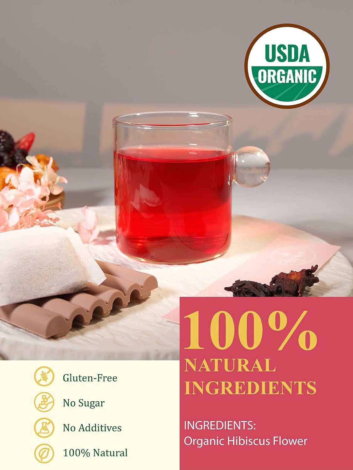 GLDNT Organic Milk Thistle Tea, Natural Organic Milk Thistle Seed Herbal Tea, Mild & Mellow Taste, Caffeine Free, 100 Count