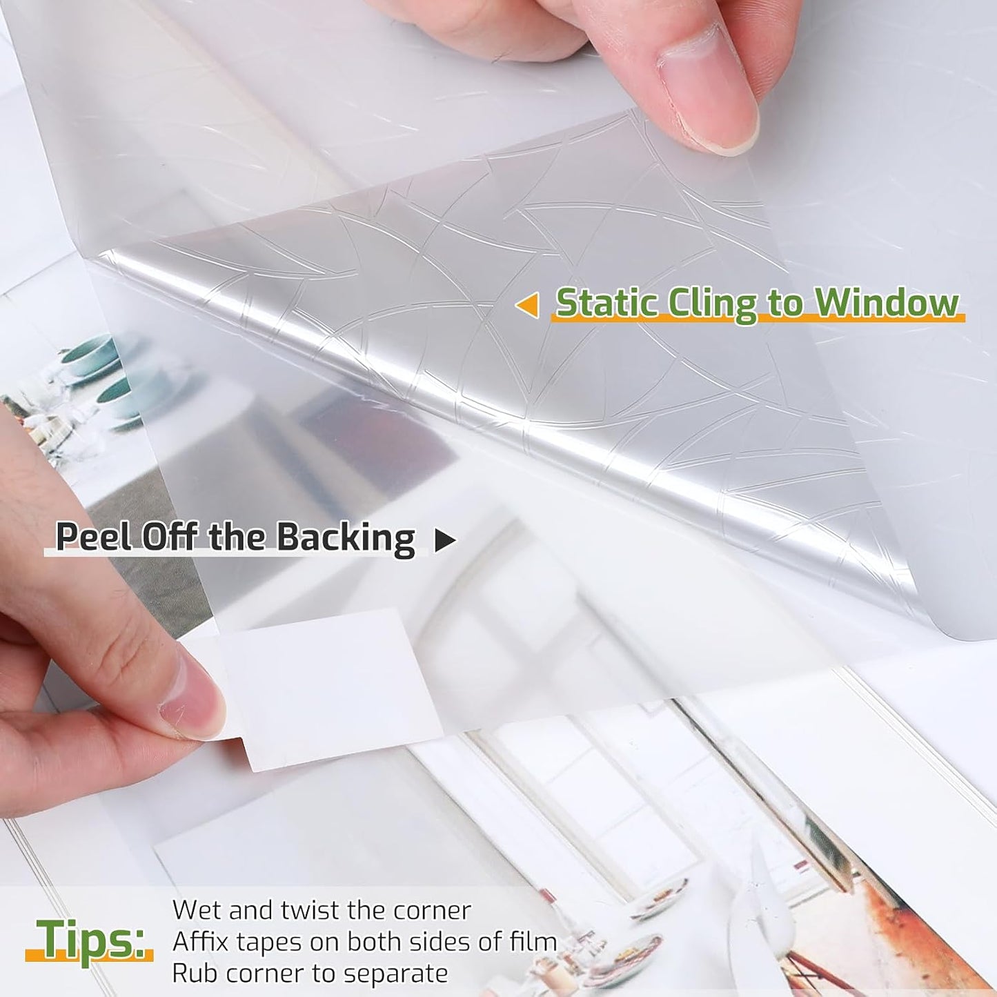 LUTE Blackout Window Film, Window Tint for Home Privacy, 17.5" x 78.7"
