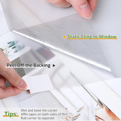LUTE Blackout Window Film, Window Tint for Home Privacy, 17.5" x 78.7"