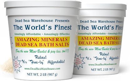 Dead Sea Warehouse-Amazing Minerals Dead Sea Bath Salts,100% Full Mineral Therapeutic Bath Salts, Detoxifying & Moisturizing, Exfoliating for Dry Skin, Unscented(5 lbs)