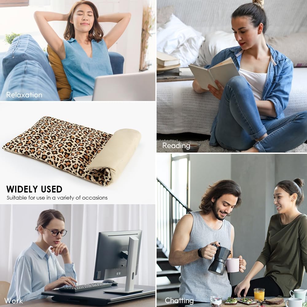 Microwavable Heat Pad for Neck and Shoulders, Weighted Microwave Moist Heating Wrap for Pain Relief Sore Muscle Stress Tension, Heated Wrap with Aromatherapy, Hot & Cold Compress, Grey
