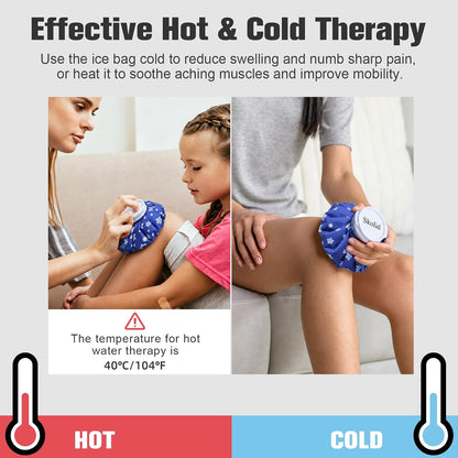 Ice Packs for Injuries Reusable, 6" 9" 11" Leakproof Ice Bags, Thickened Cold Pack Hot Therapy for Pain Relief, Swelling, Knee, Shoulder, Post-Surgery (3, Gray, 6"/9"/11")
