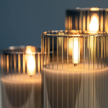 ANGELLOONG Flickering Flameless Candles, Realistic Battery Operated Candles with Remote and Timer, Set of 3 LED Candles for Fall Room Home Wedding Decor Centerpieces Table Party Christmas Decorations