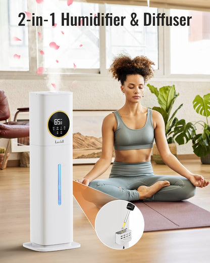 LACIDOLL Humidifiers for Bedroom 500 sq ft, 2.1Gal/8L Humidifier large room