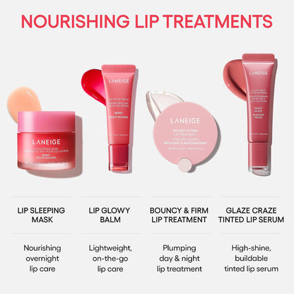 LANEIGE Lip Sleeping Mask: Nourish, Hydrate, Vitamin C, Murumuru & Shea Butter, Antioxidants, Flaky, Dry Lips