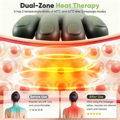 Shoulder and Neck Massager, Bionic Heated Massager, Neck Massager with Fingers, 4D Kneading Massage, Simulates a Real Palm Massage for Comfort, Relax Muscle Tension (Green)