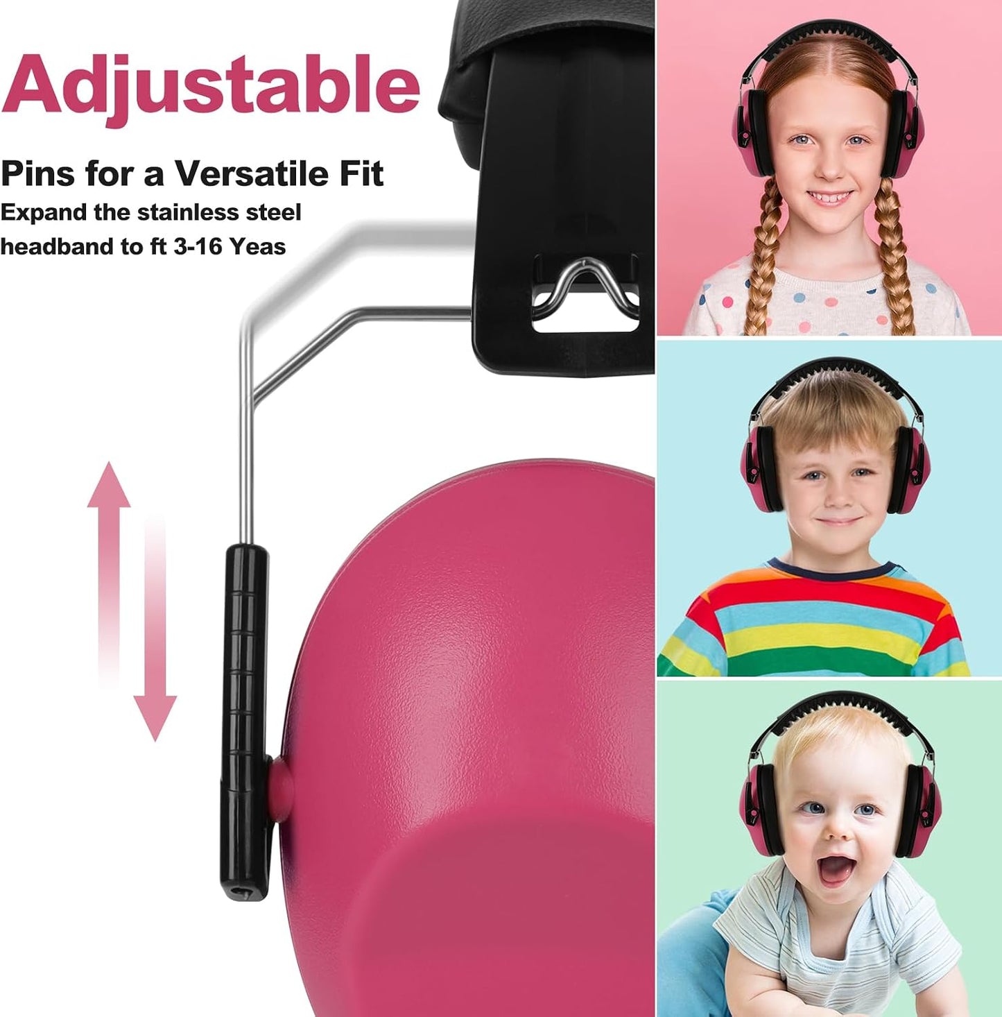 Floriogra Noise Cancelling Headphones for Kids, Kids Ear Protection 28dB SNR Noise Reduction Ear Muffs for Toddler/Children, Hearing Protection for Monster Jam, Concerts, Fireworks