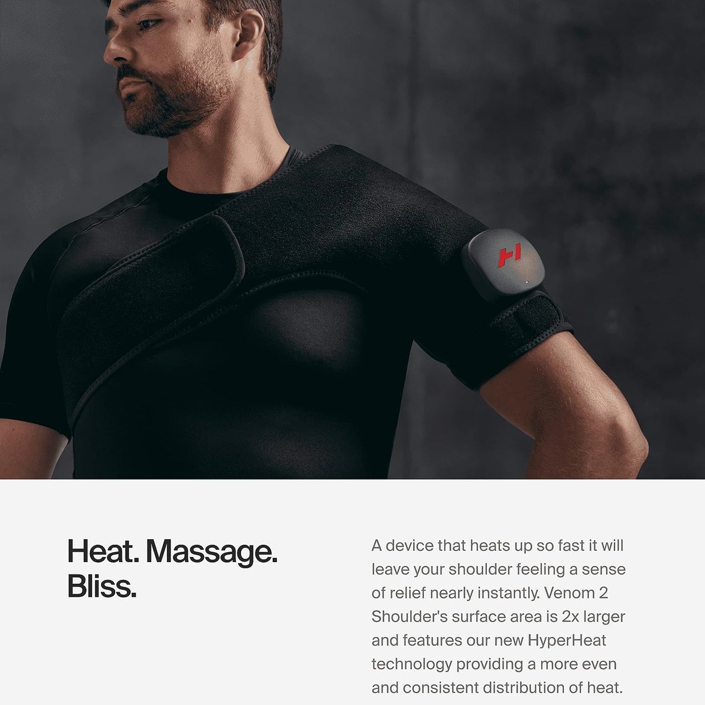 Hyperice Venom 2 Back Wrap - Provides Advanced Heat and Vibration for Pain, Soreness and Inflammation