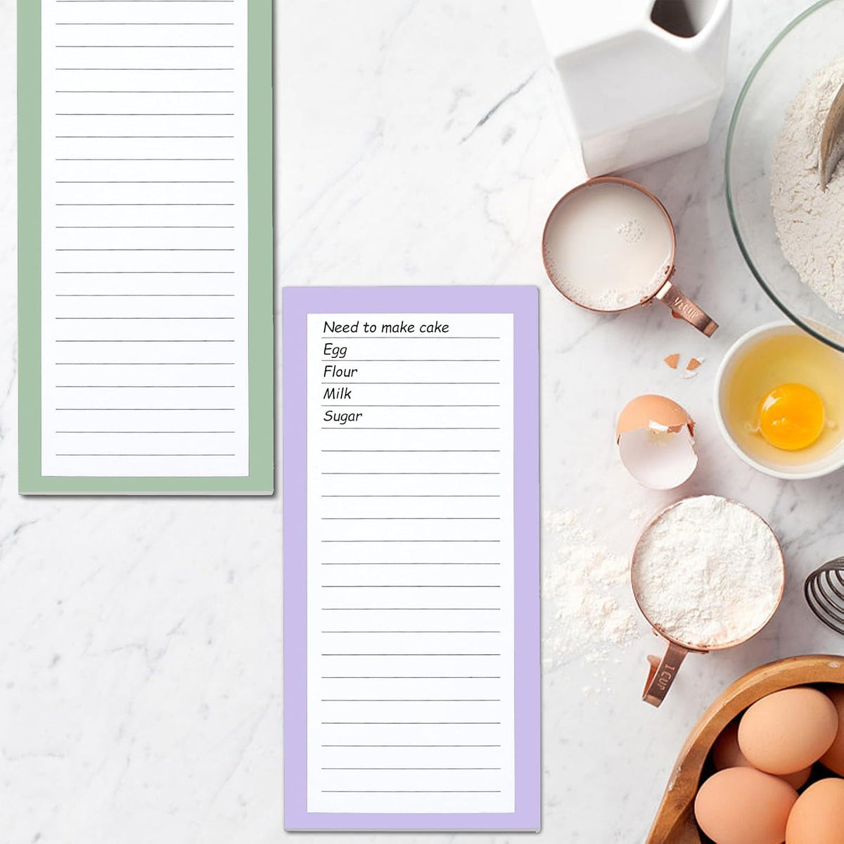 6 Pack Magnetic Notepads, Notepads Grocery List Magnet Pad for Fridge,Full Magnet Back Design Notepad for Grocery Lists, Shopping Lists, to-Do Lists(240 Sheets)