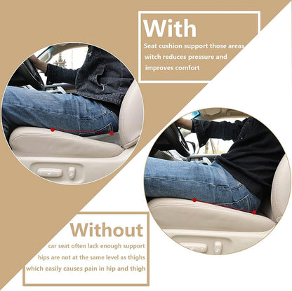 Livtribe Car Seat Cushion - Memory Foam Car Seat Pad - Sciatica & Lower Back Pain Relief - Car Seat Cushions for Driving - Road Trip Essentials for Drivers(Black)