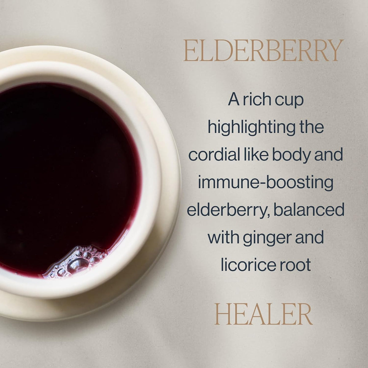 Rishi Tea Elderberry Healer Organic Herbal Tea Bags, Caffeine Free, 15ct