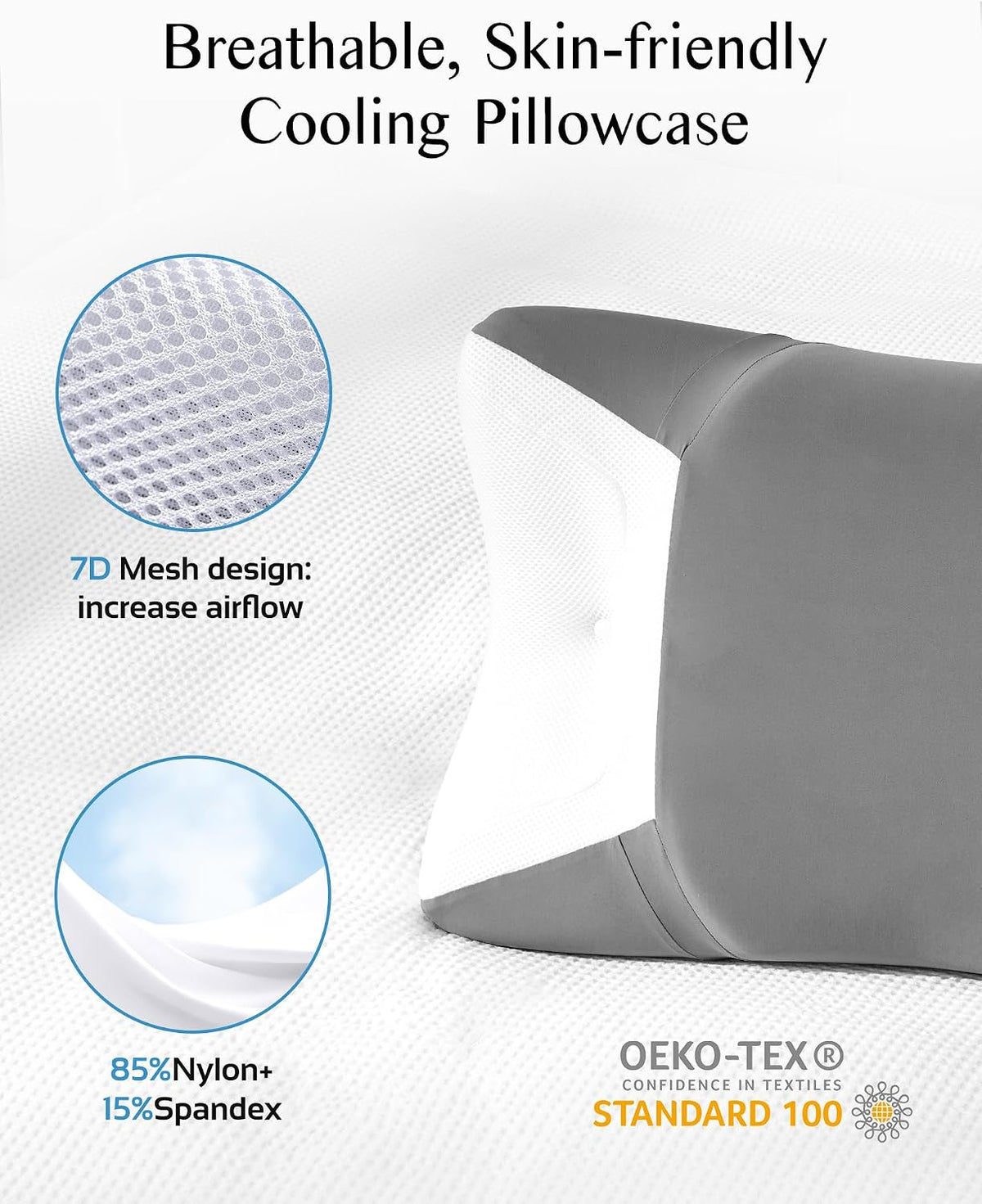 CPAP Pillow for Sleeping, HSA/FSA Sleep Apnea Pillow for All CPAP Masks Users to Reduce Air Leaks, Masks Pressure, Memory Foam with Cooling & Breathable Pillowcase for Side Back Sleeper